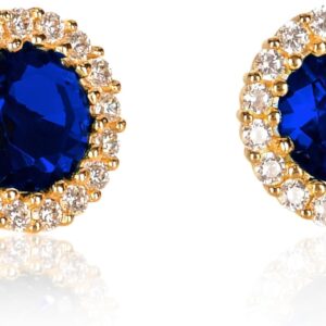 Blue Sapphire Stud Earrings – Aurora Earrings